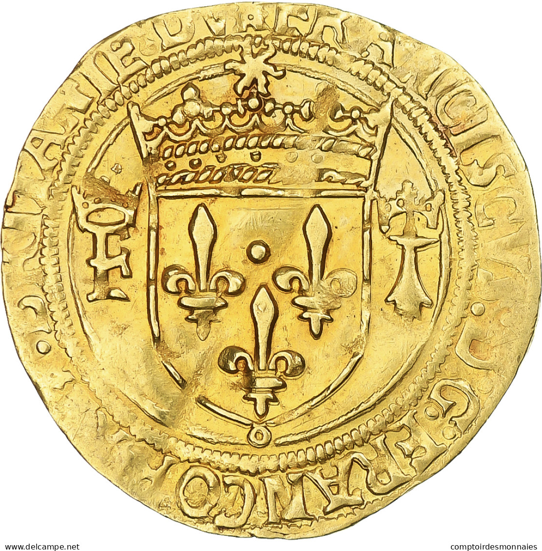 France, François Ier, Écu D'or Au Soleil De Bretagne, Before 1540, Nantes, 3rd - 1515-1547 Franz I. Der Ritterkönig