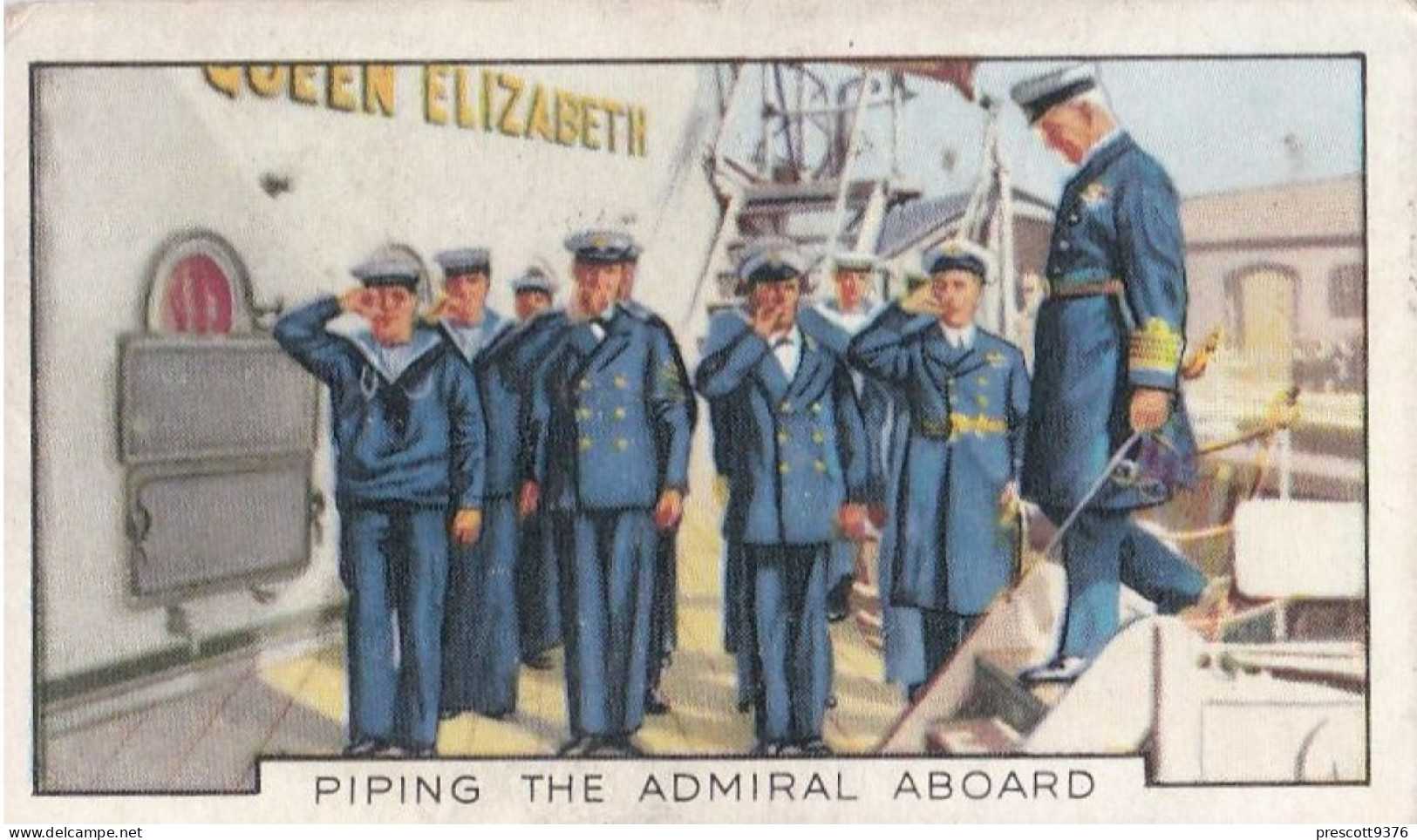 The Navy 1938 - Gallaher Cigarette Card - 32 Piping On Board Ship - Gallaher