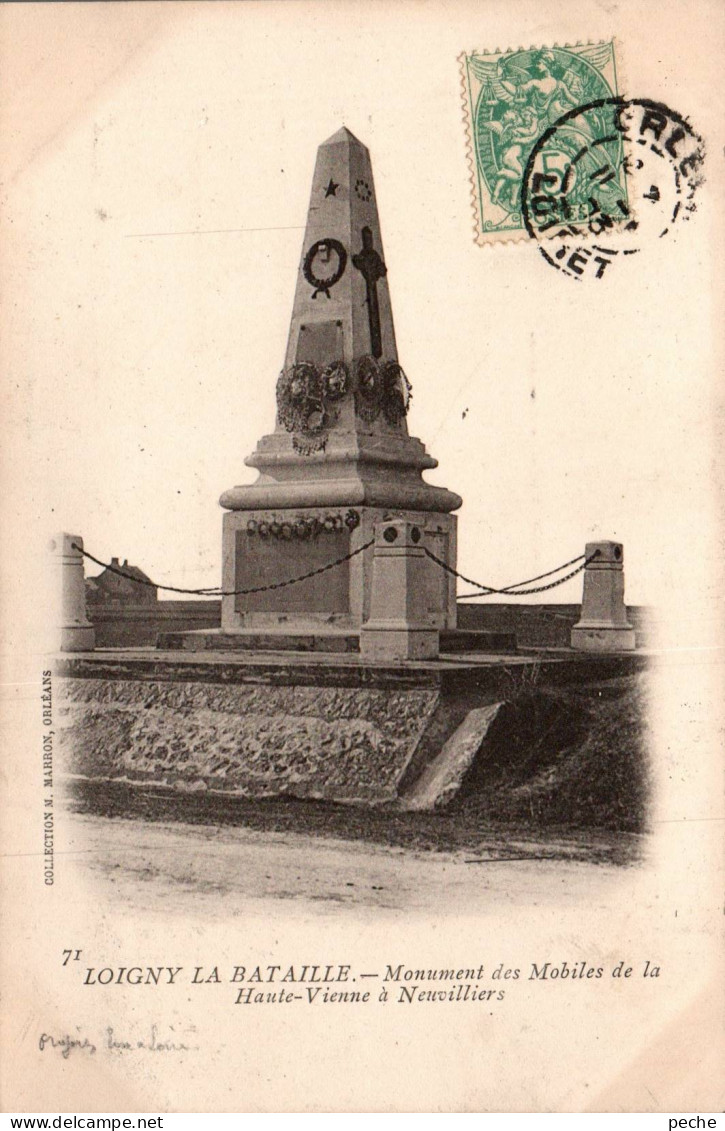 N°119858 -cpa Loigny -la Bataille -monument Des Mobiles- - Loigny