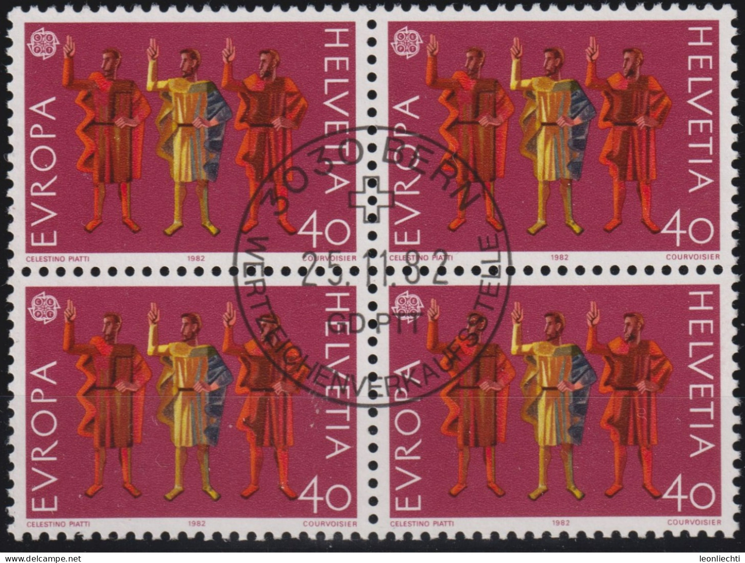 1982 Schweiz ° Zum: CH 670, Mi: CH 1221, EUROPA, Gemmälde Von H. Danioth, Rütlischwur - Usati