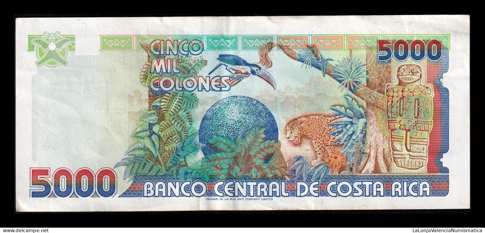 Costa Rica 5000 Colones 1996 Pick 266 Serie B Mbc/+ Vf/+ - Costa Rica