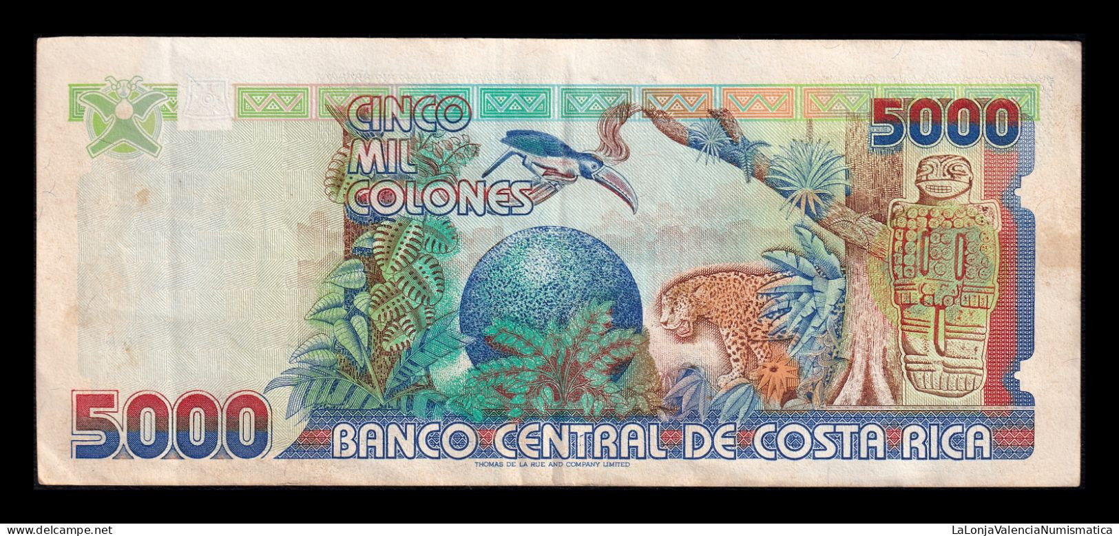 Costa Rica 5000 Colones 1996 Pick 266 Serie B Mbc/+ Vf/+ - Costa Rica