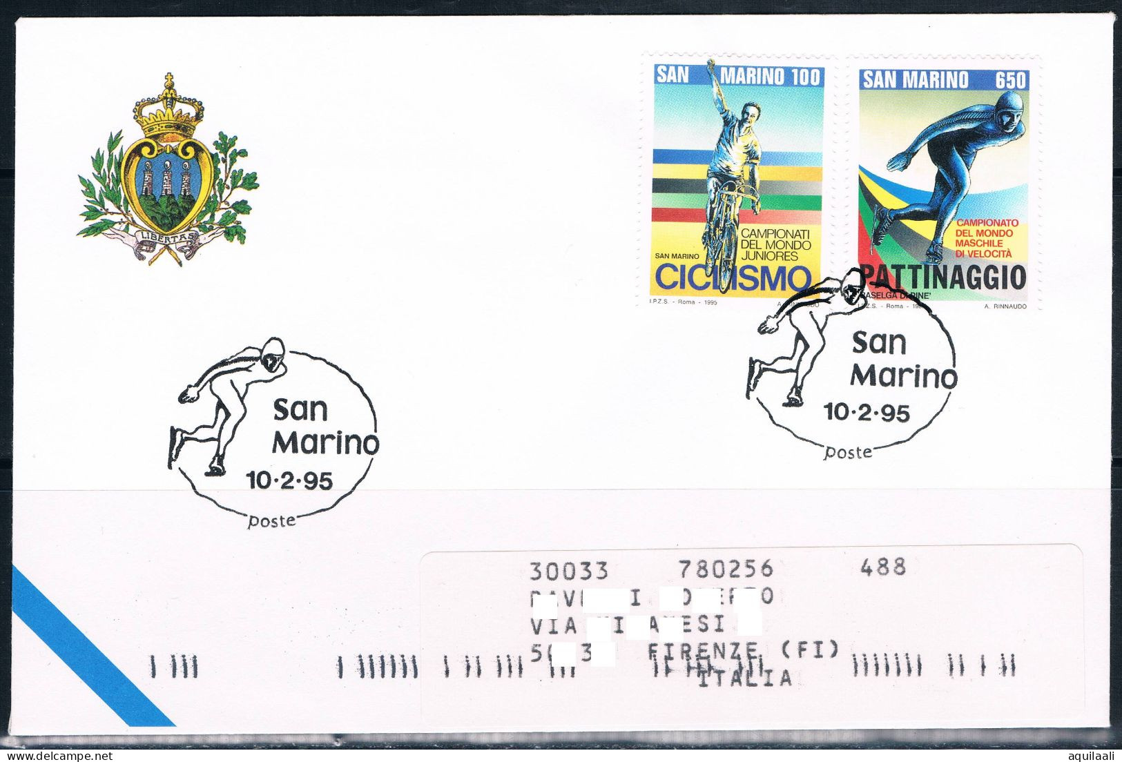 SAN MARINO 1995 - N. 4 Lettere Con Annulli Commemorativi, Varie Tematiche - Covers & Documents