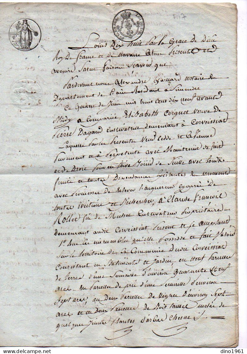 VP22.687 - SIMANDRE ( Ain ) - Acte De 1819 - Vente D'Immeubles Par Mme Vve DAGAND De CORVEISSIAT à M. ROLLET .... - Manuscripts