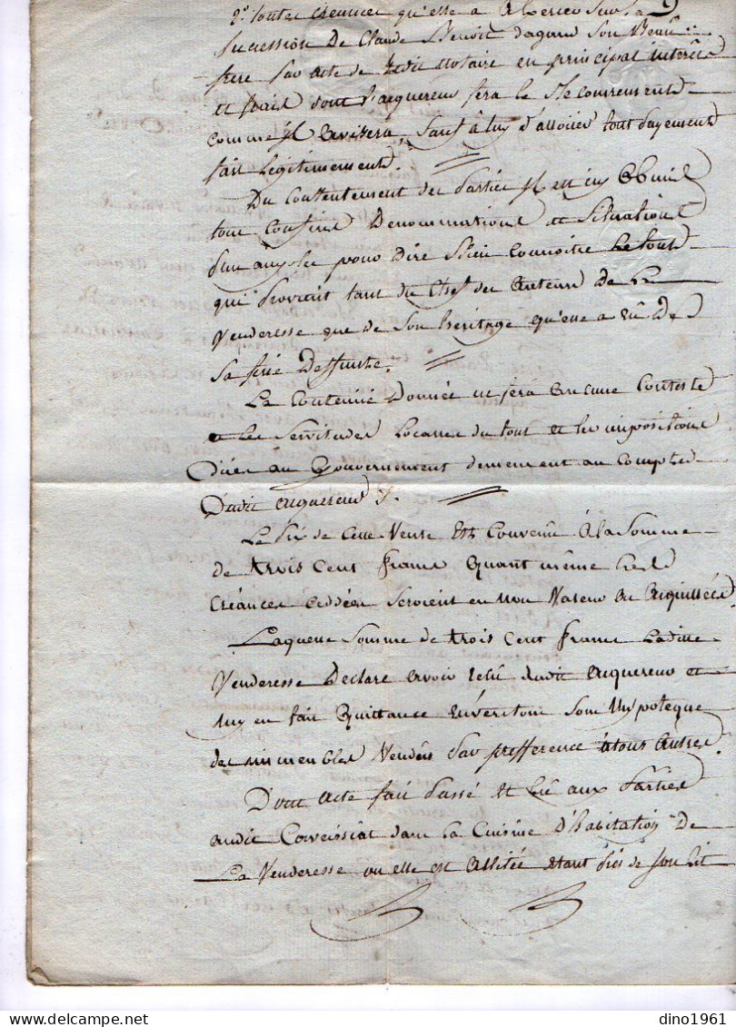 VP22.687 - SIMANDRE ( Ain ) - Acte De 1819 - Vente D'Immeubles Par Mme Vve DAGAND De CORVEISSIAT à M. ROLLET .... - Manuscripts