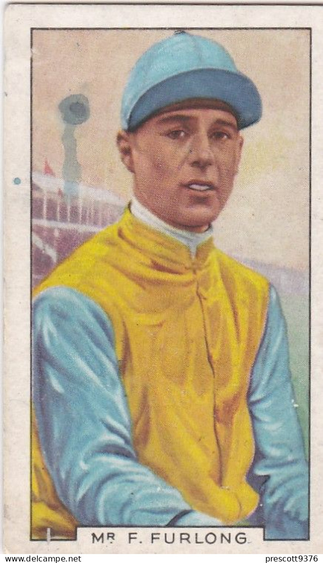 Famous Jockeys 1936 - Gallaher Cigarette Card - 2 Frank Furlong - Gallaher