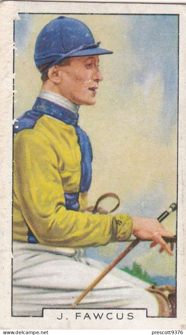 Famous Jockeys 1936 - Gallaher Cigarette Card - 14 Jack Fawcus - Gallaher