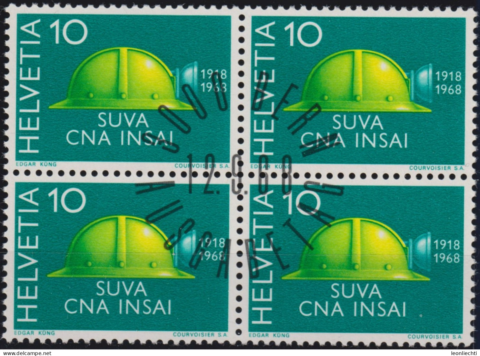 1968 Schweiz ET ° Zum: CH 457, Mi: CH 887, Unfallversicherung, SUVA - CNA - INSAI - Usati