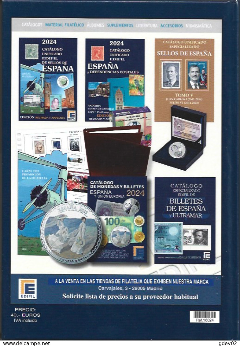 ESLICAT24-L4475PC-TEUROPESPCUADER.España Spain Espagne LIBRO CATALOGO DE SELLOS EDIFIL 2024.¡¡¡¡¡¡¡¡NOVEDAD! !!!!!!!!!! - Booklets