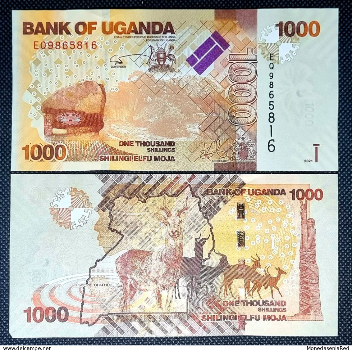 UGANDA 1000 SHILLINGS AÑO 2021 SC-/aUNC P-49f - Ouganda