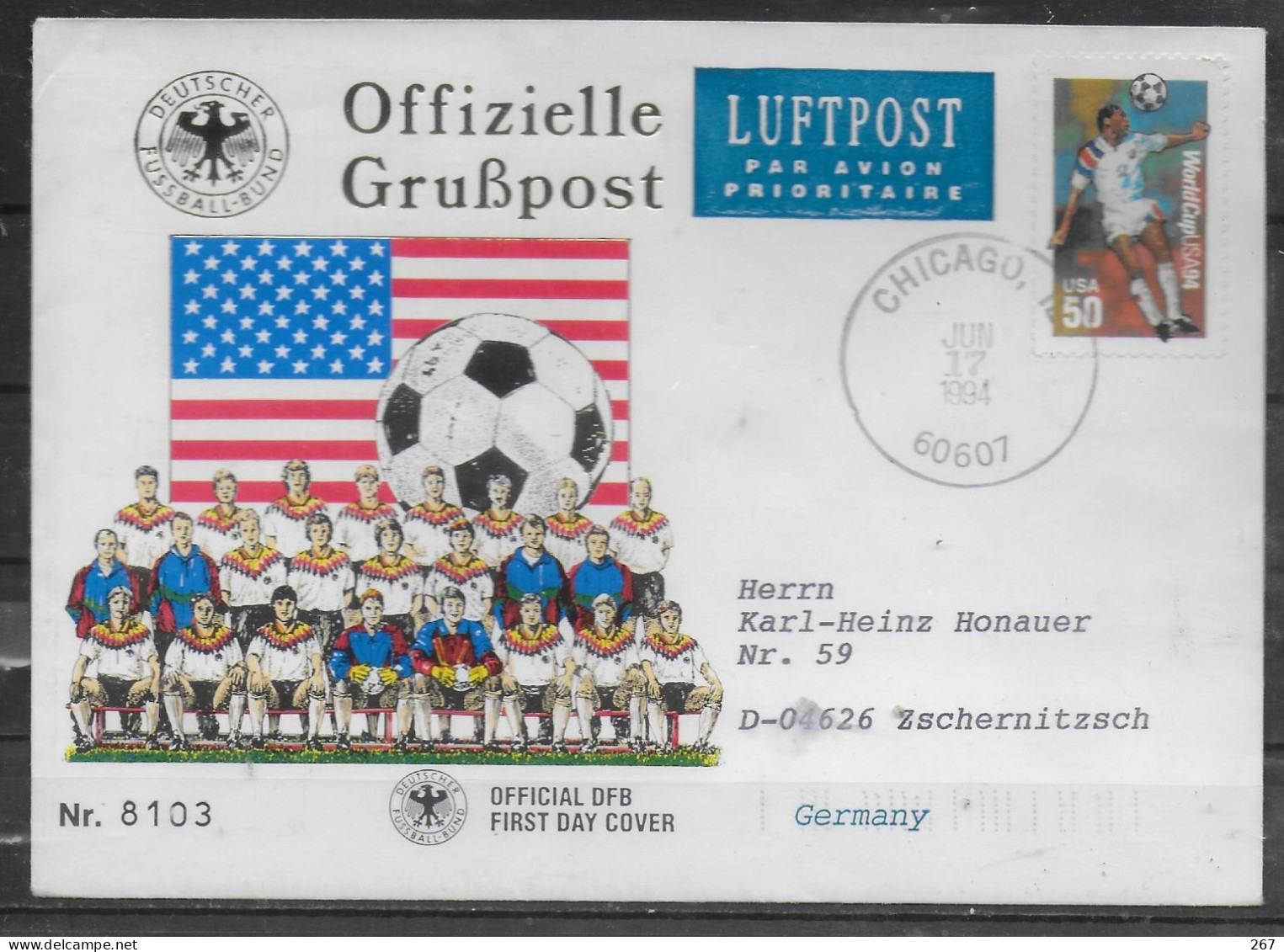 USA  Lettre  Cup 1994  Football Soccer Fussball - 1994 – USA