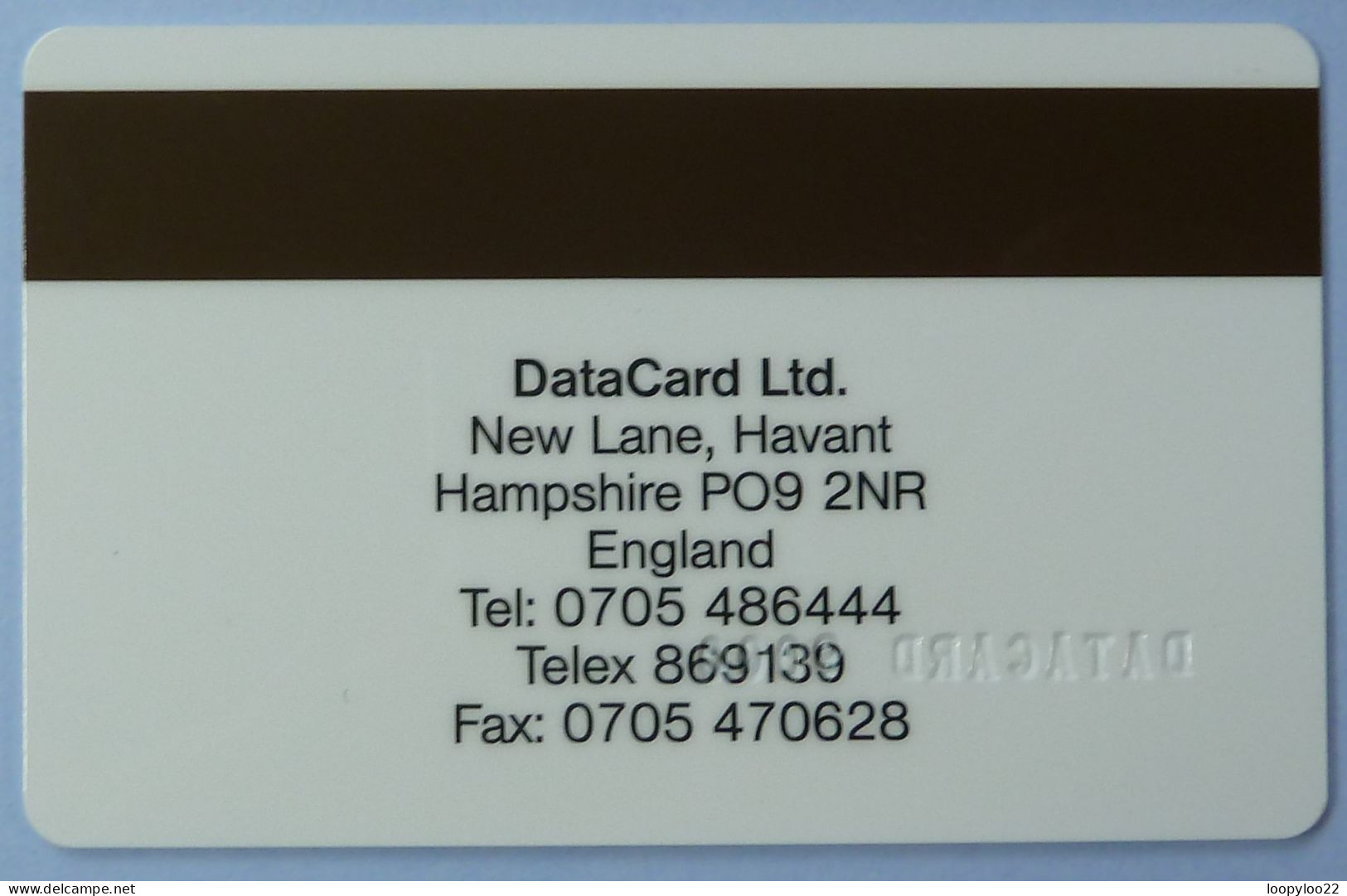 UK - Great Britain - Fascimile Chip - Datacard 9000 - Smart Card 95 - [ 8] Companies Issues