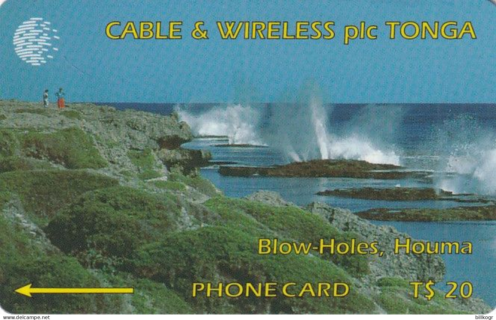 TONGA(GPT) - Blow Holes, CN : 1CTGC, First Issue T$20, Tirage 5000, Used - Tonga