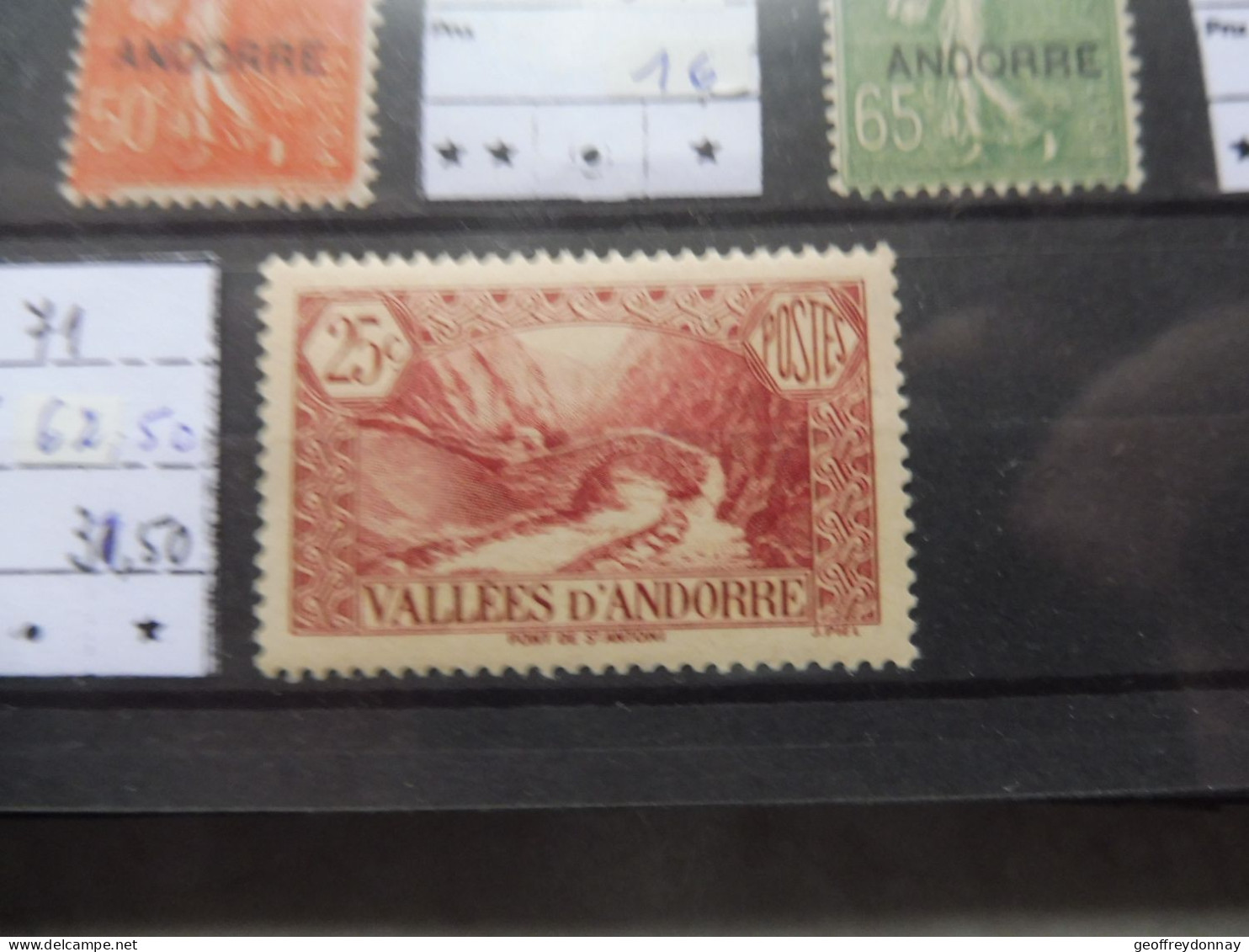 Andorre Andorra Francais 61 Perfect Parfait Etat Mnh Neuf ** 1937 - Unused Stamps