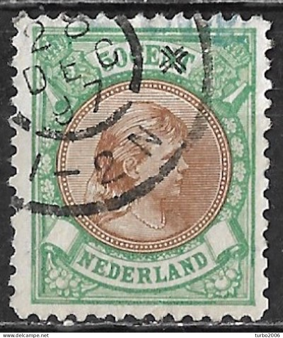 1896 Prinses Wilhelmina 50 Cent Groen En Bruin NVPH 45 B - Gebruikt