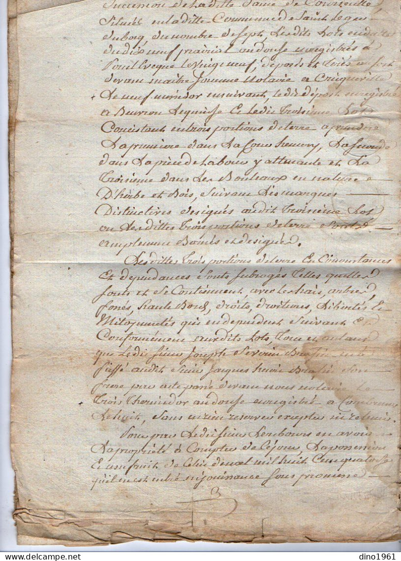 VP22.690 - RUMESNIL - Acte De 1816 - Entre M. ? à SAINT - LEGER - DUBOSQ & M. ? à ANGERVILLE - Manuscrits