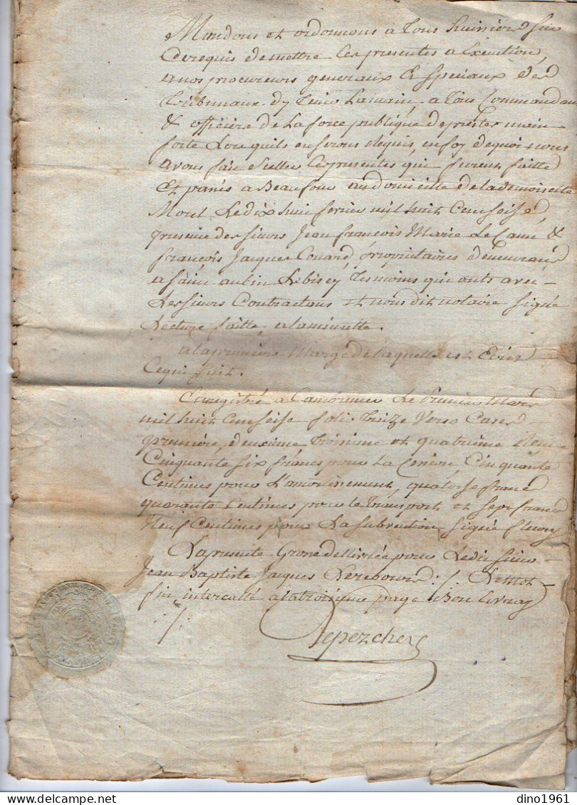 VP22.690 - RUMESNIL - Acte De 1816 - Entre M. ? à SAINT - LEGER - DUBOSQ & M. ? à ANGERVILLE - Manuscrits