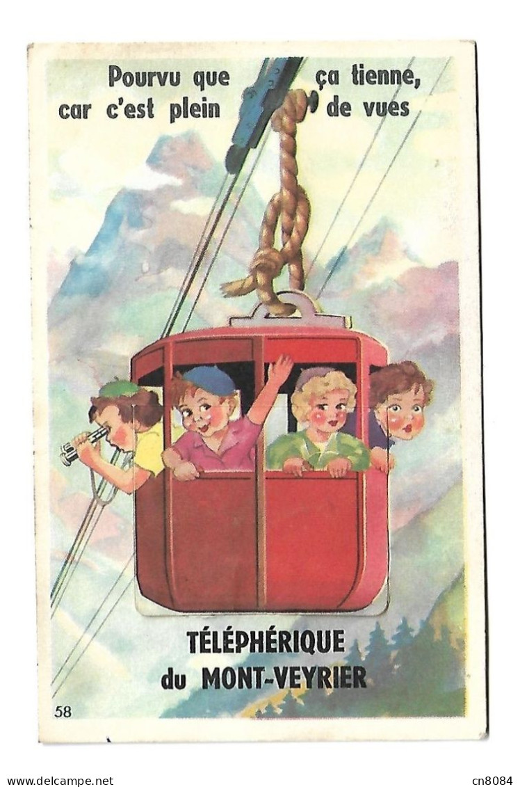 TELEPHERIQUE DU MONT VEYRIER - 74 - CARTE A SYSTEME +3 CPSM - Veyrier