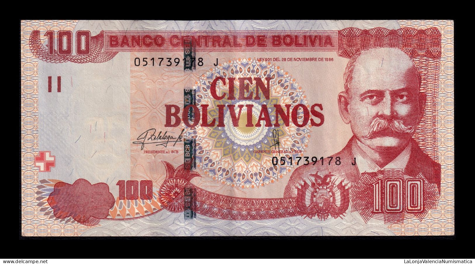 Bolivia 100 Bolivianos L.1986 (2016) Pick 246b Serie J Mbc/Ebc Vf/Xf - Bolivie