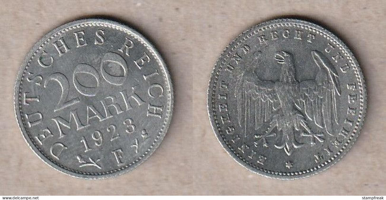 00835) Weimar, 200 Mark 1923F - 200 & 500 Mark