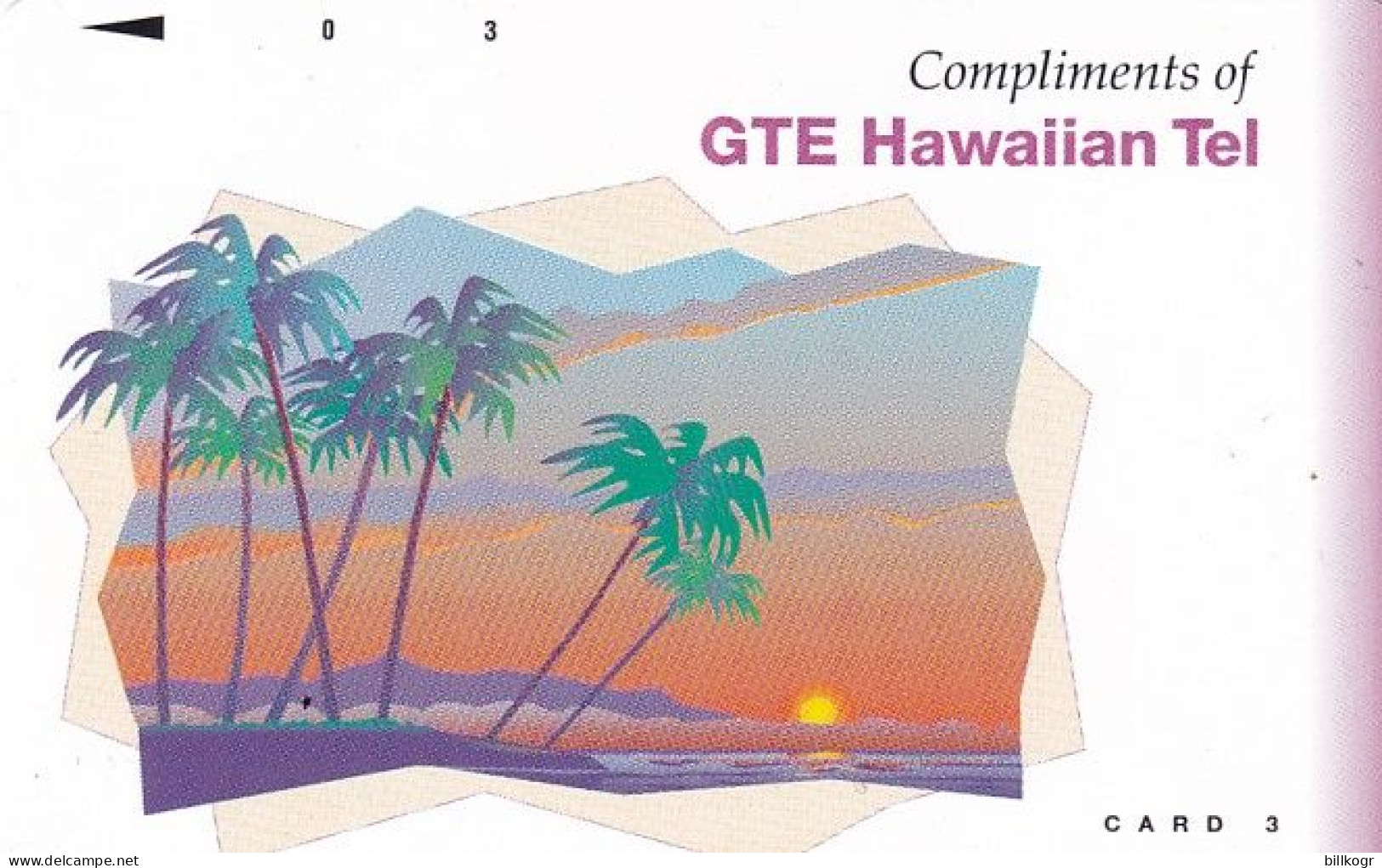 HAWAII - Beach(black Arrow)(complimentary Card), Tirage 1500, Mint - Hawaï