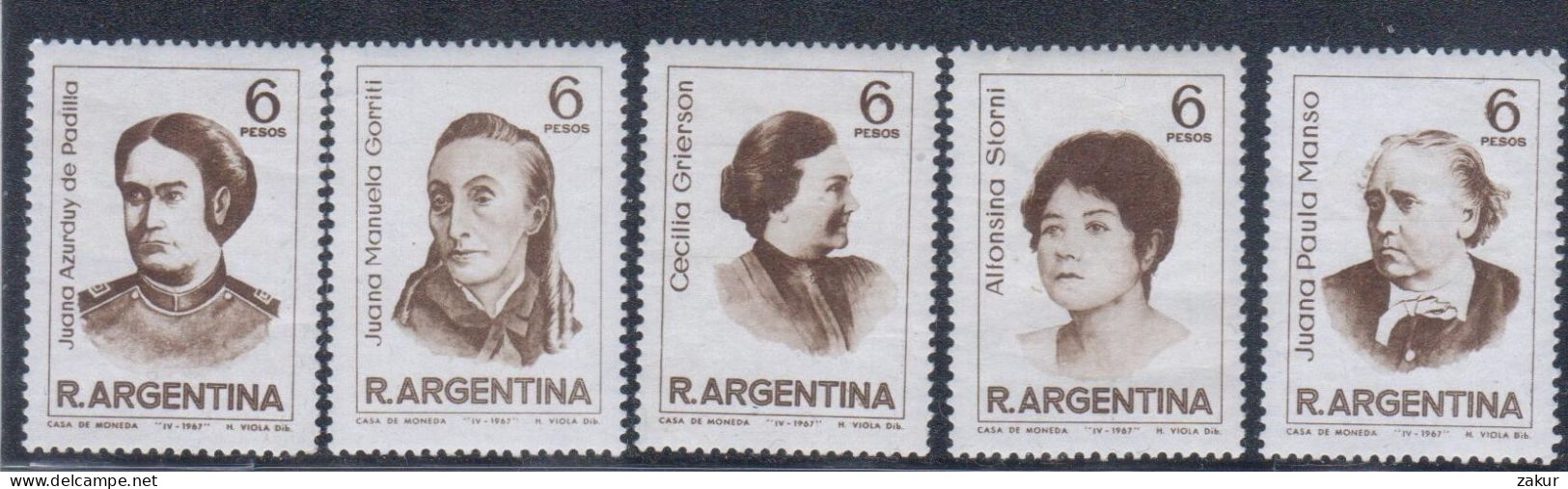 Argentina 1967 - Mujeres Célebres - Neufs