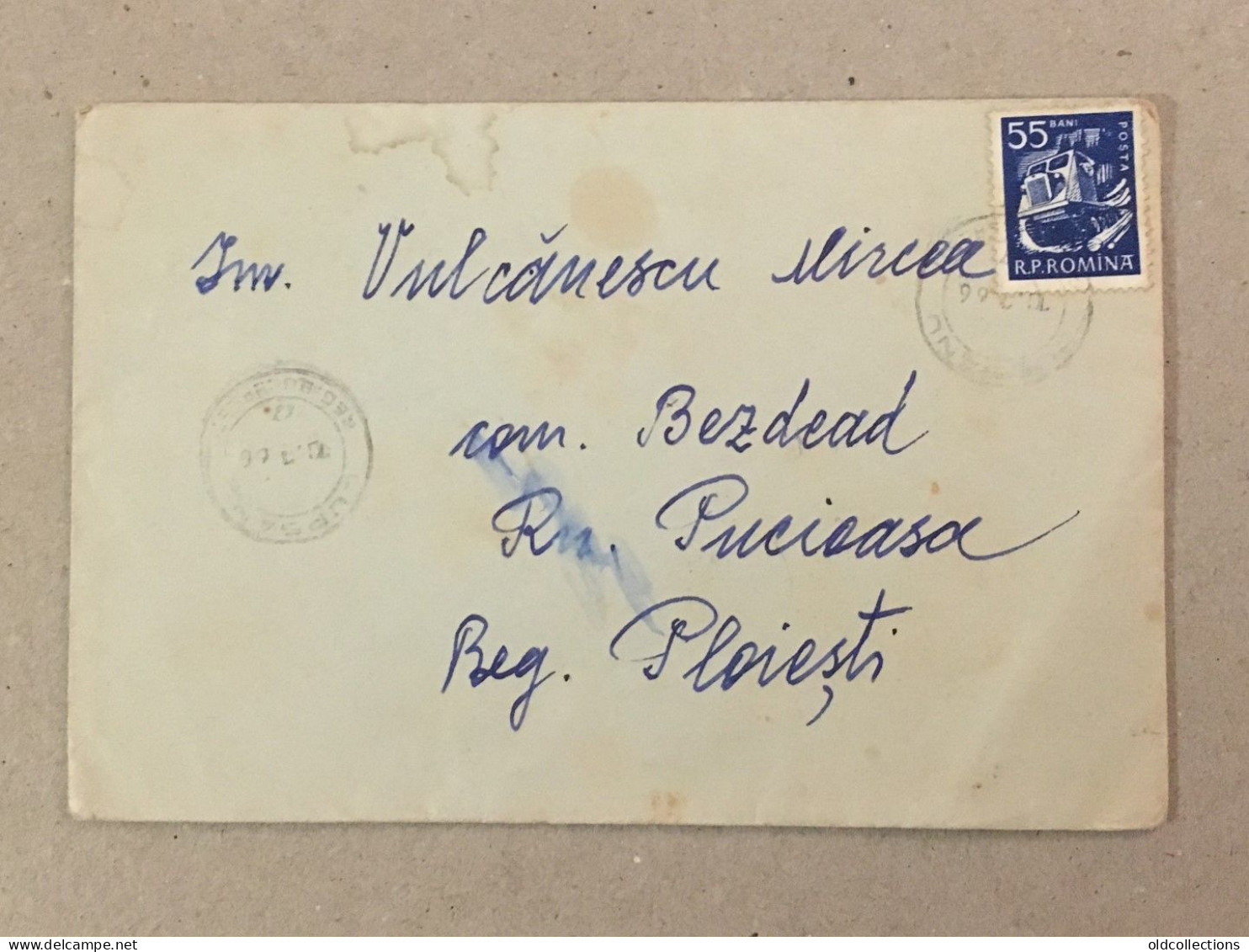 Romania RPR Stationery Stamp On Cover Pucioasa Bezdead Lupsanu Lehliu Gara Train Zug Railway Chemin De Fer Eisenbahn - Cartas & Documentos