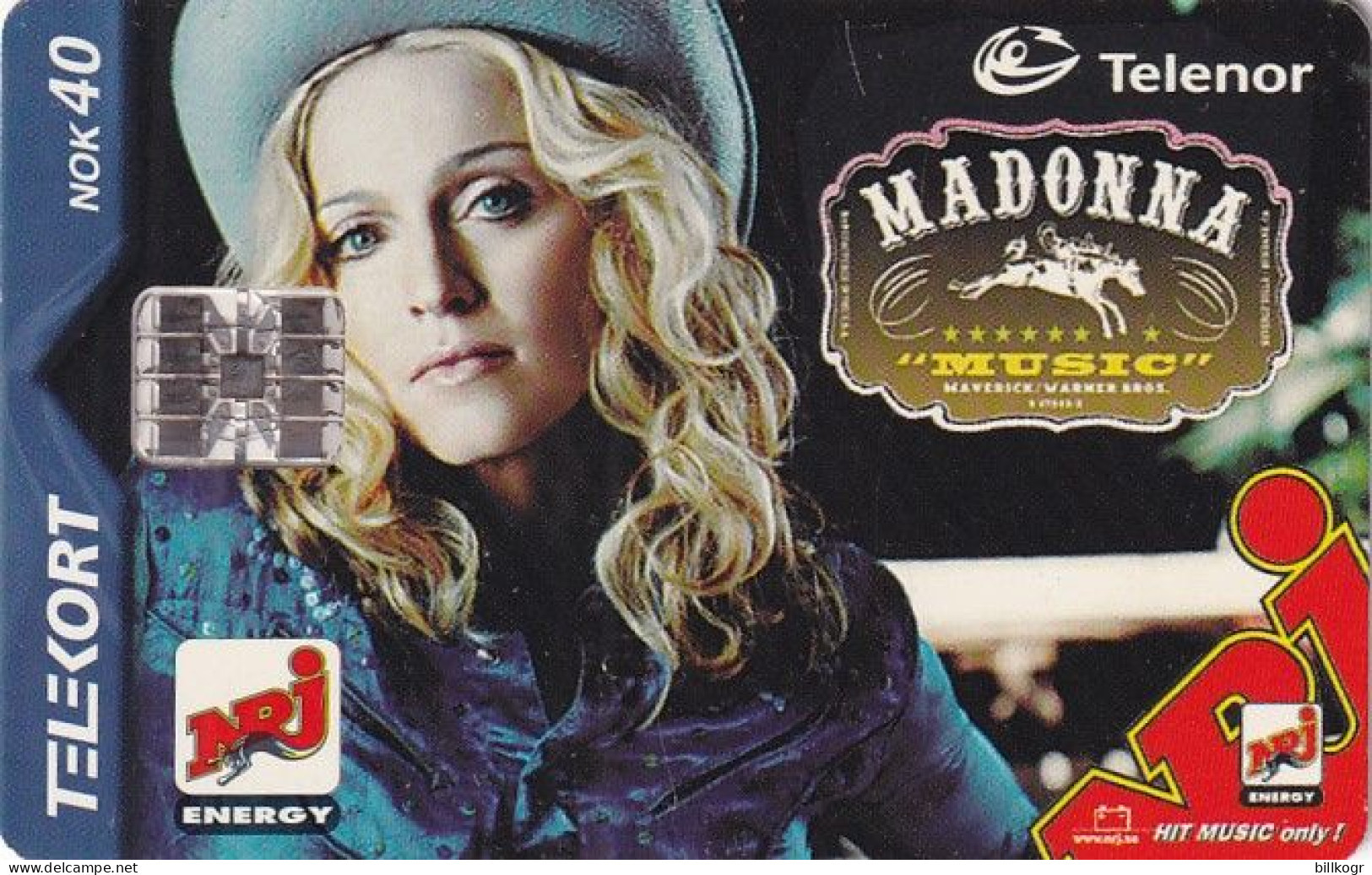 NORWAY - Madonna, NRJ Radio(193), CN : C0A042704, Tirage 5013, 12/00, Used - Noorwegen