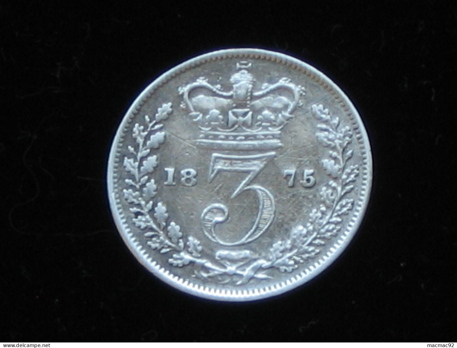 Grande Bretagne 3 Pence 1875  Victoria  - Great Britain  ***** EN ACHAT IMMEDIAT ***** - F. 3 Pence