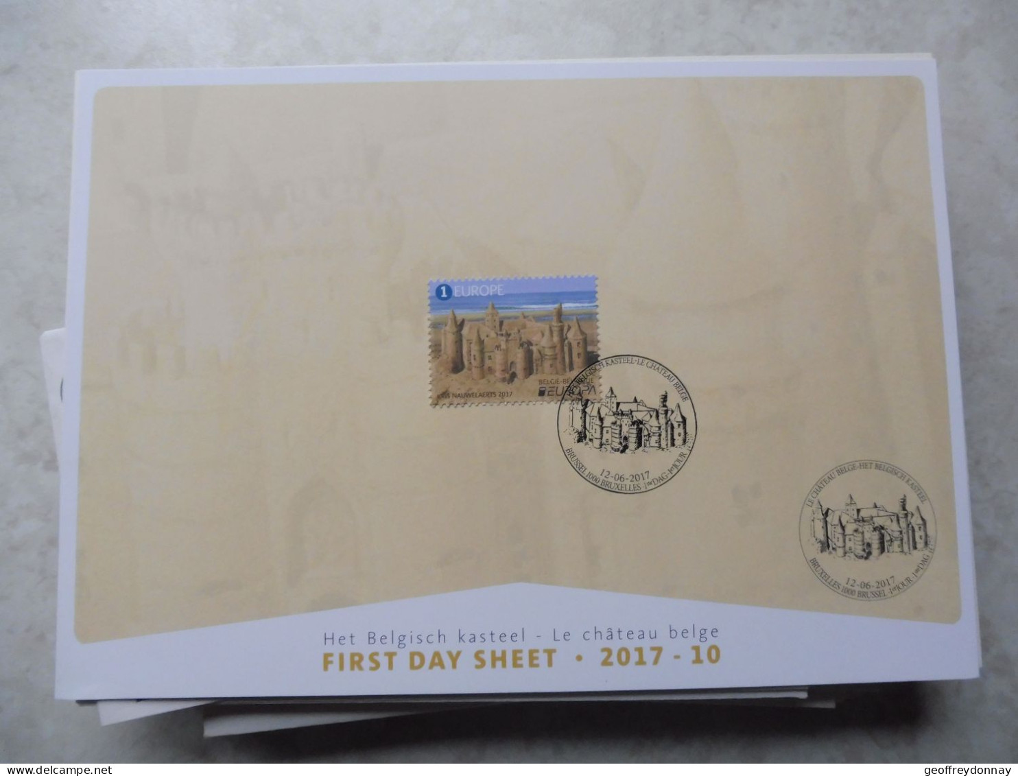 Belgique First Day Sheet Fds 4707 Oblitéré / Belgie  Gestempelt  ( Année 2017 ) Europa La Mer De Zee Perfect - 2011-2020