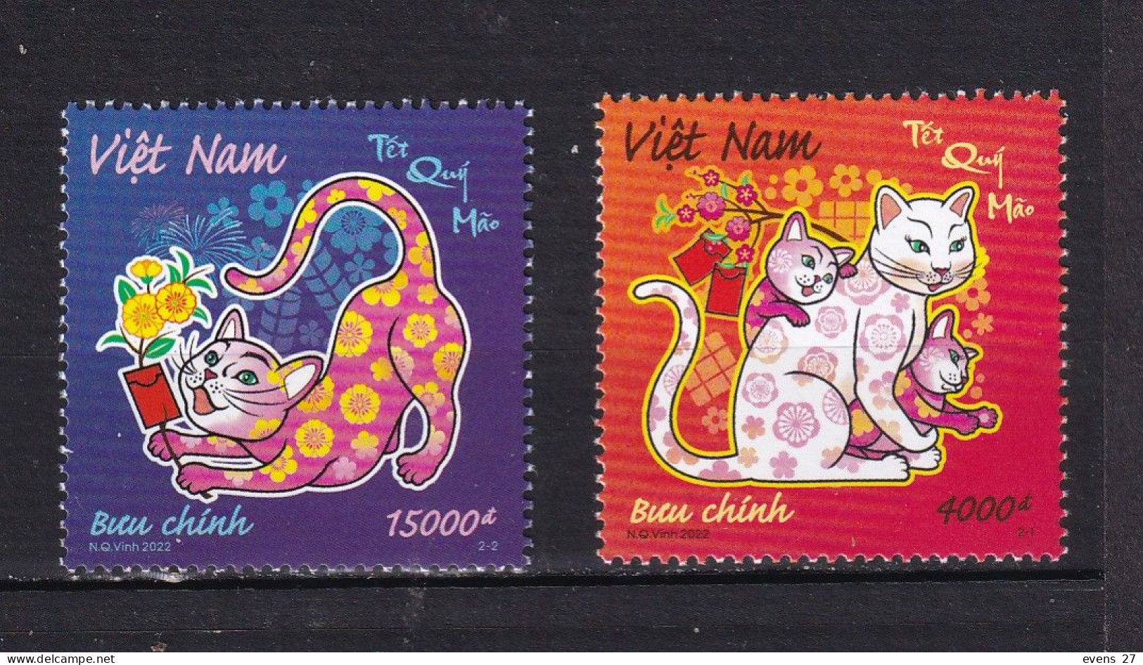 VIETNAM-2022-CATS-MNH- - Viêt-Nam