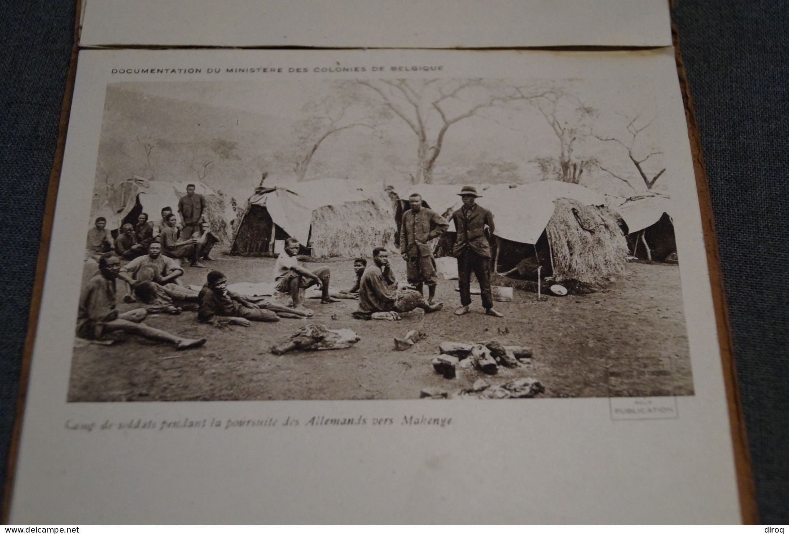 Congo Belge,1918,ancien carnet pour le courrier,22 pages,nombreuses photos d'époque,23 Cm./15 Cm.