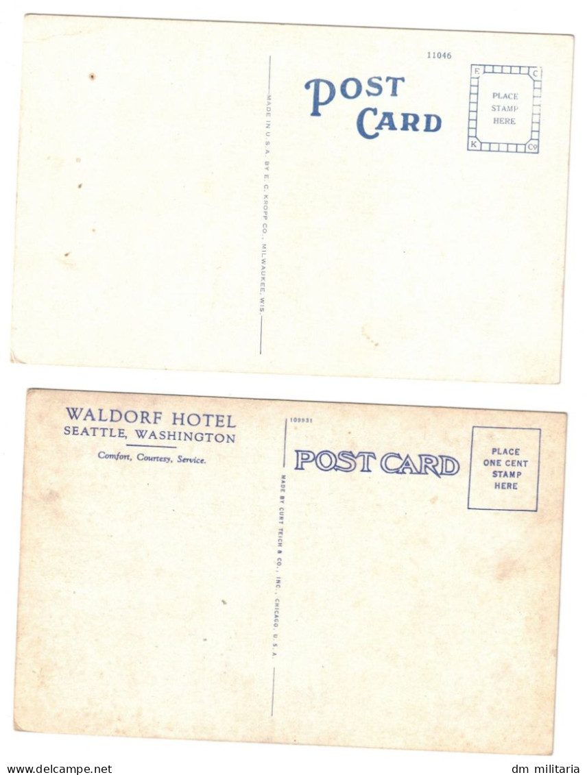 LOT 2 BELLES CPA :  SEATTLE WASHINGTON - NEW WASHINGTON HOTEL - WALDORF HOTEL - DÉBUT ANNÉES 1900 - Seattle