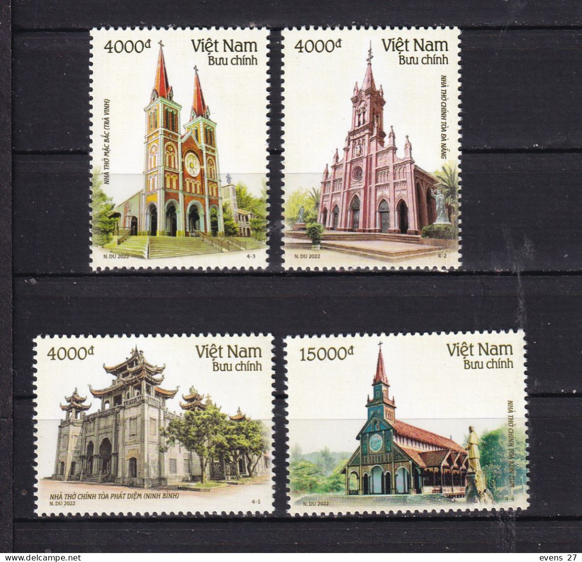 VIETNAM-2022-CHURCHES-MNH- - Viêt-Nam