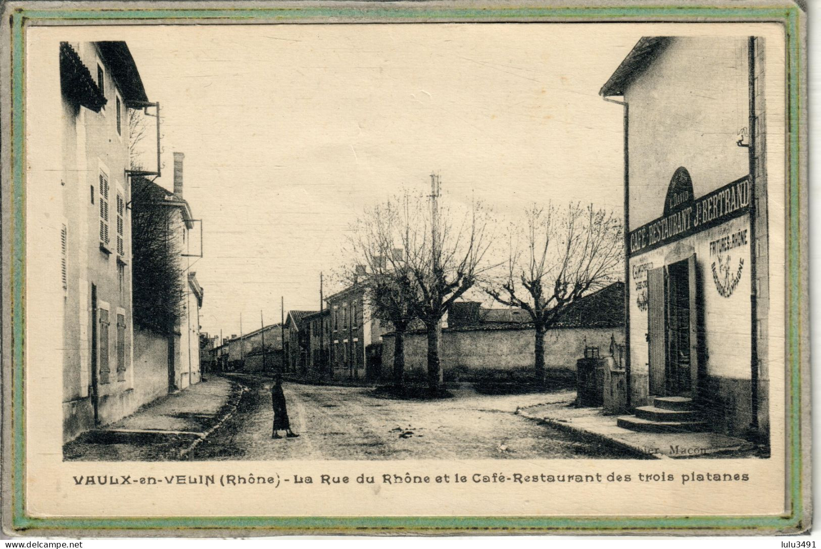 CPA (69) VAUX-en-VELIN - Aspect Du Café Des Trois Platanes De La Rue Du Rhône En 1931 - Vaux-en-Velin