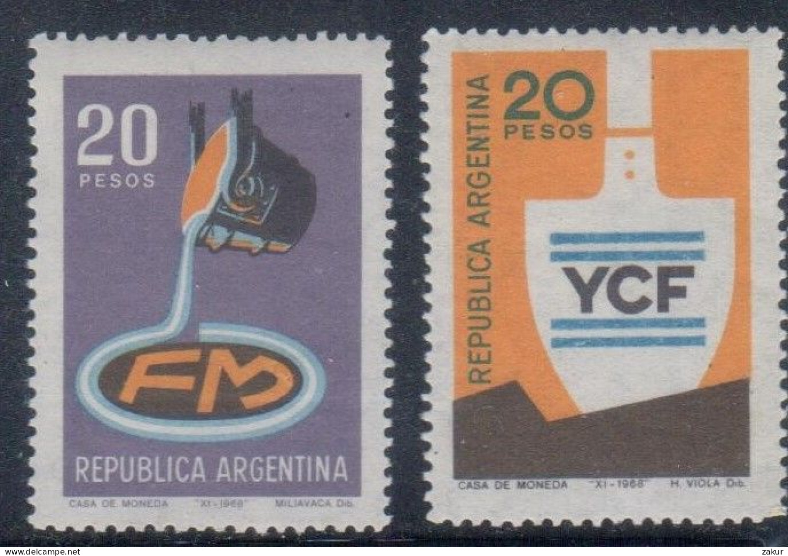 Argentina 1968 - Empresas Nacionales - Unused Stamps