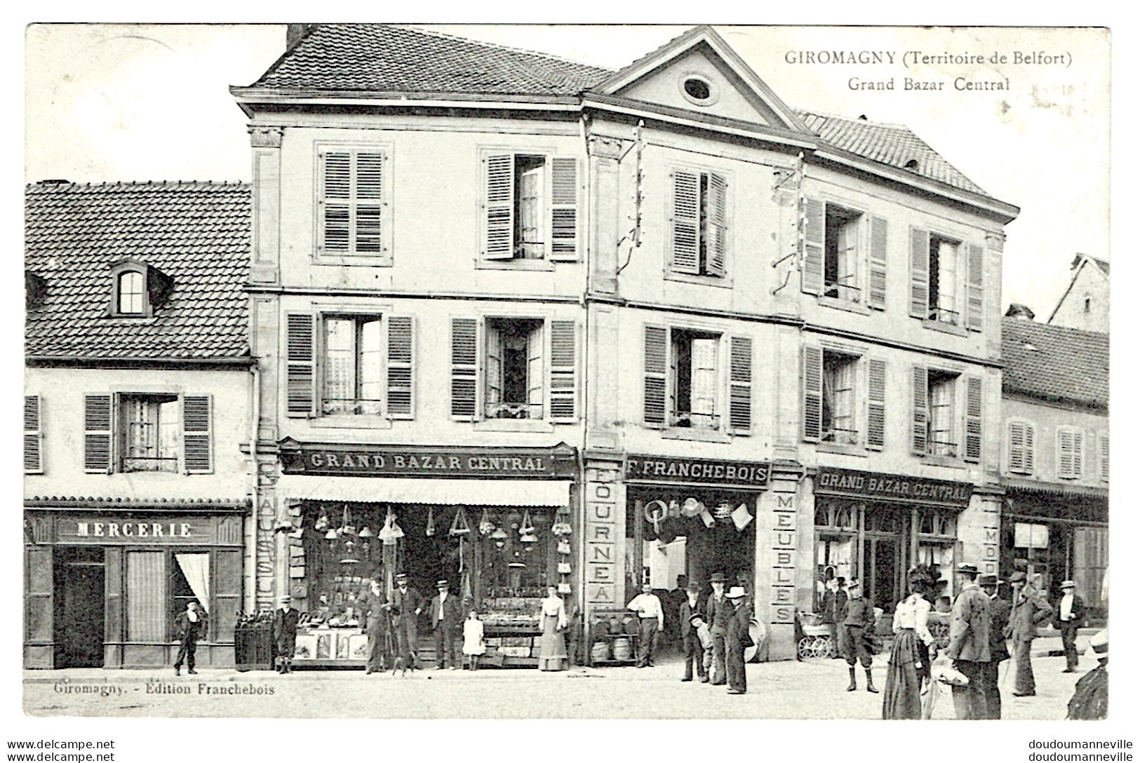 CPA - 94 - GIROMAGNY - Mercerie - Grand Bazar Central Tenu Par M. Franchebois - Commerces ***BELLE CARTE*** - Giromagny