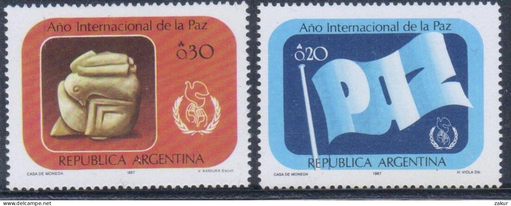 Argentina 1987 - Año Internacional De La Paz - Neufs