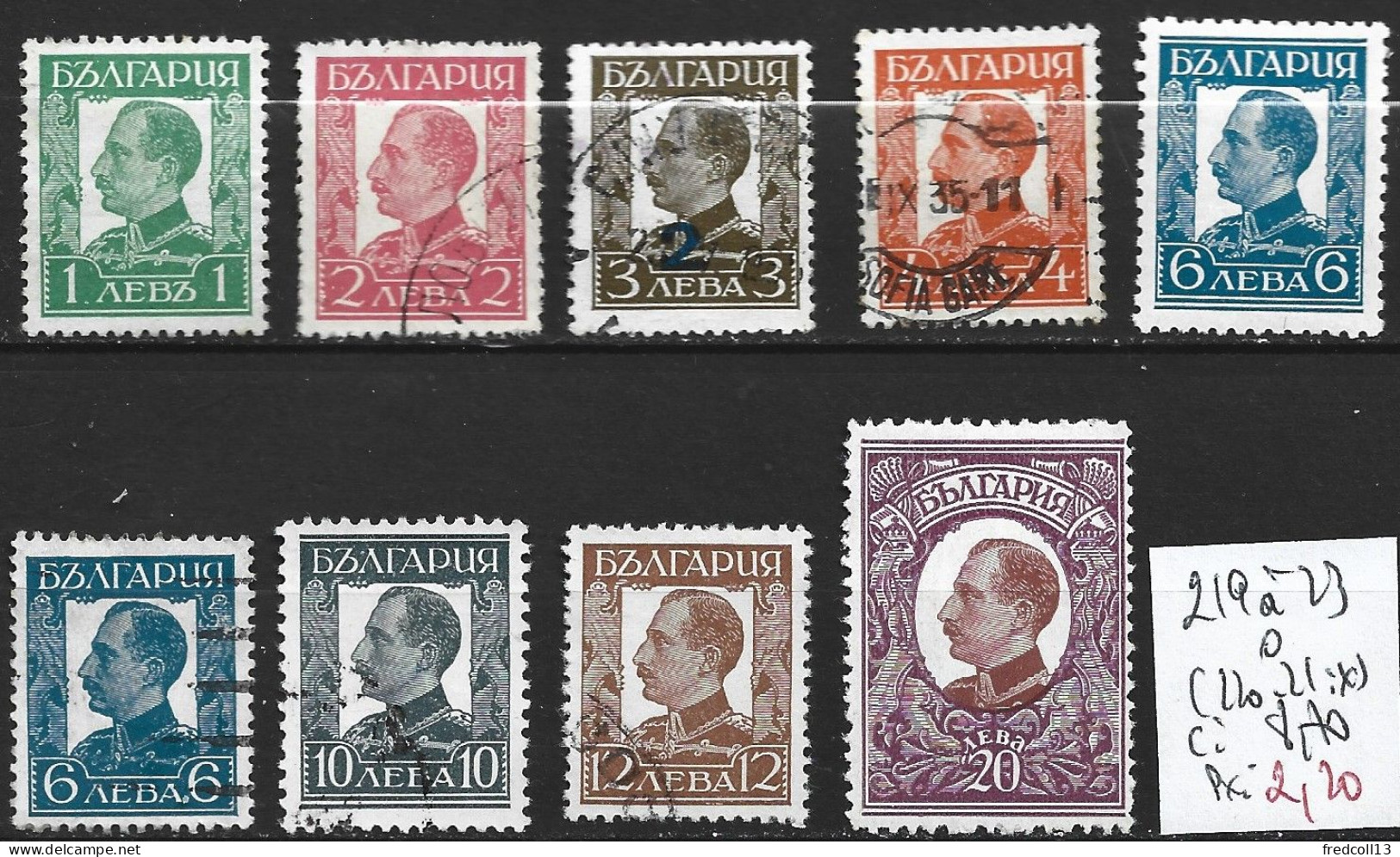 BULGARIE 219 à 23 Oblitérés ( 219-221 & 223 : * ) Côte 9.20 € - Gebraucht