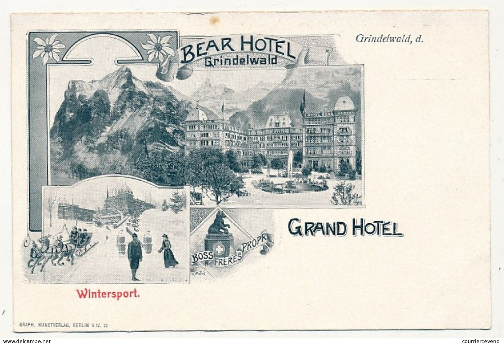 CPA - SUISSE - Grindelwald - Bear Hotel / Grand Hôtel - Wintersport - Grindelwald