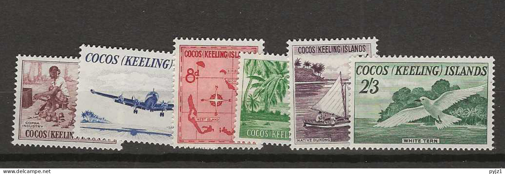 1963 MNH Cocos Island Mi 1-6 - Cocos (Keeling) Islands