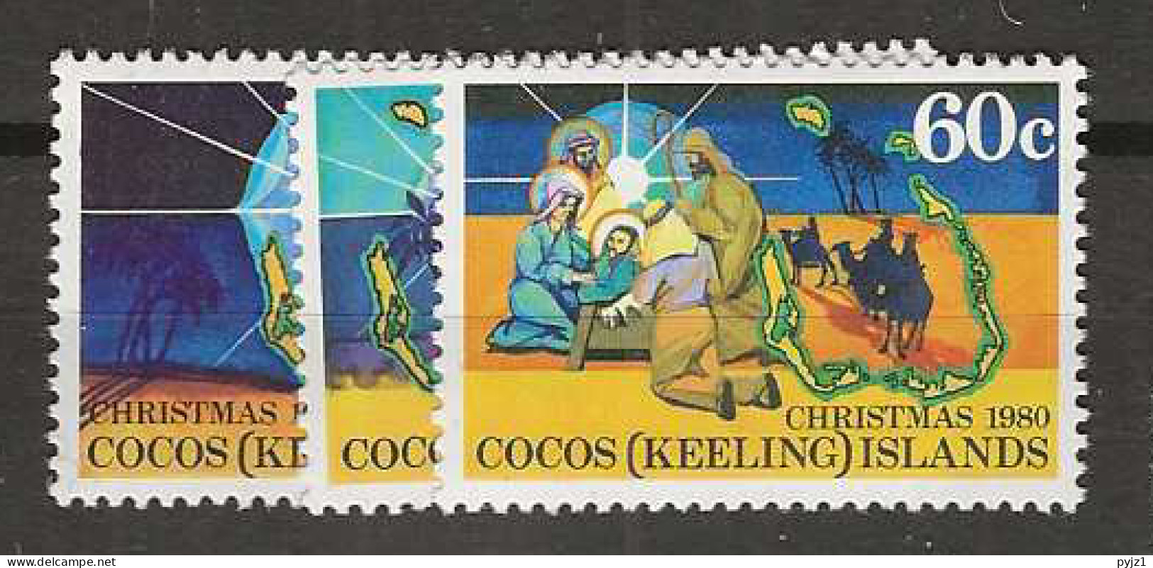 1980 MNH Cocos Island Mi 53-55 - Cocos (Keeling) Islands