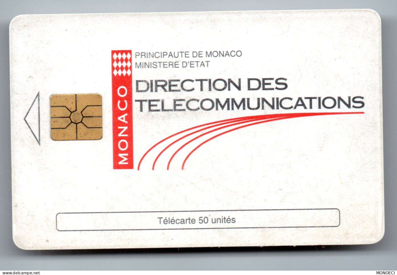 MONACO -- MONTE CARLO -- Télécarte 50 Unités Utilisée -- DIRECTION  Des TELECOMMUNICATIONS - Monaco