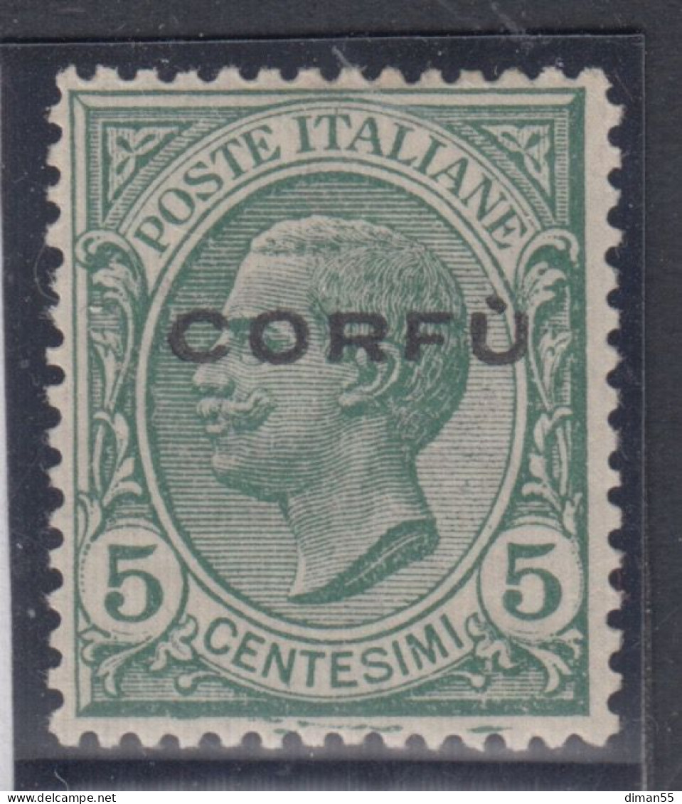 ITALIA - Corfù N.1aa - Cv 180 Euro Varietà Soprastampa Spostata In Alto - Corfou