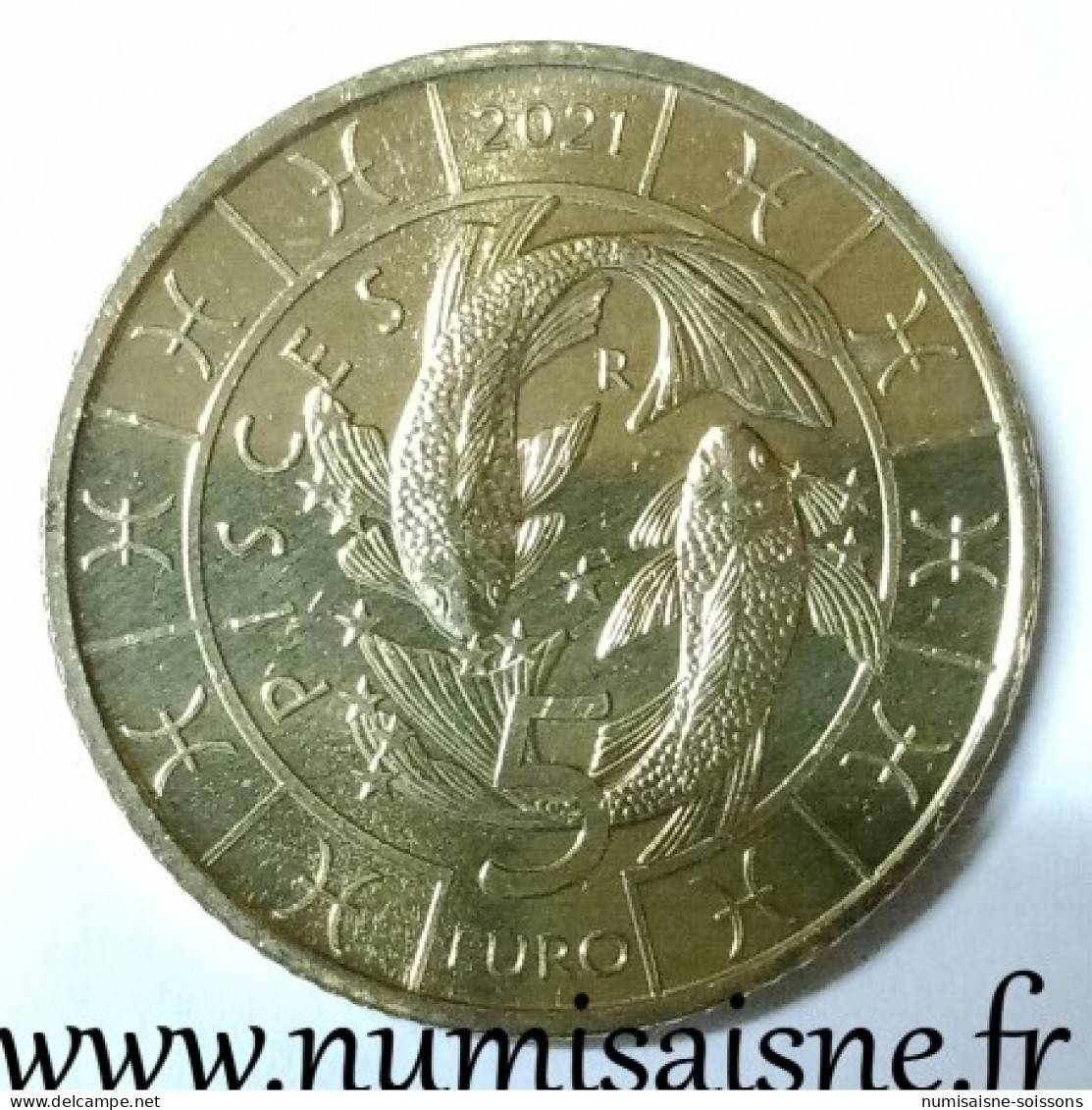 SAINT-MARIN - 5 EURO  2021 - SIGNE ASTROLOGIQUE DU POISSON - BU - San Marino