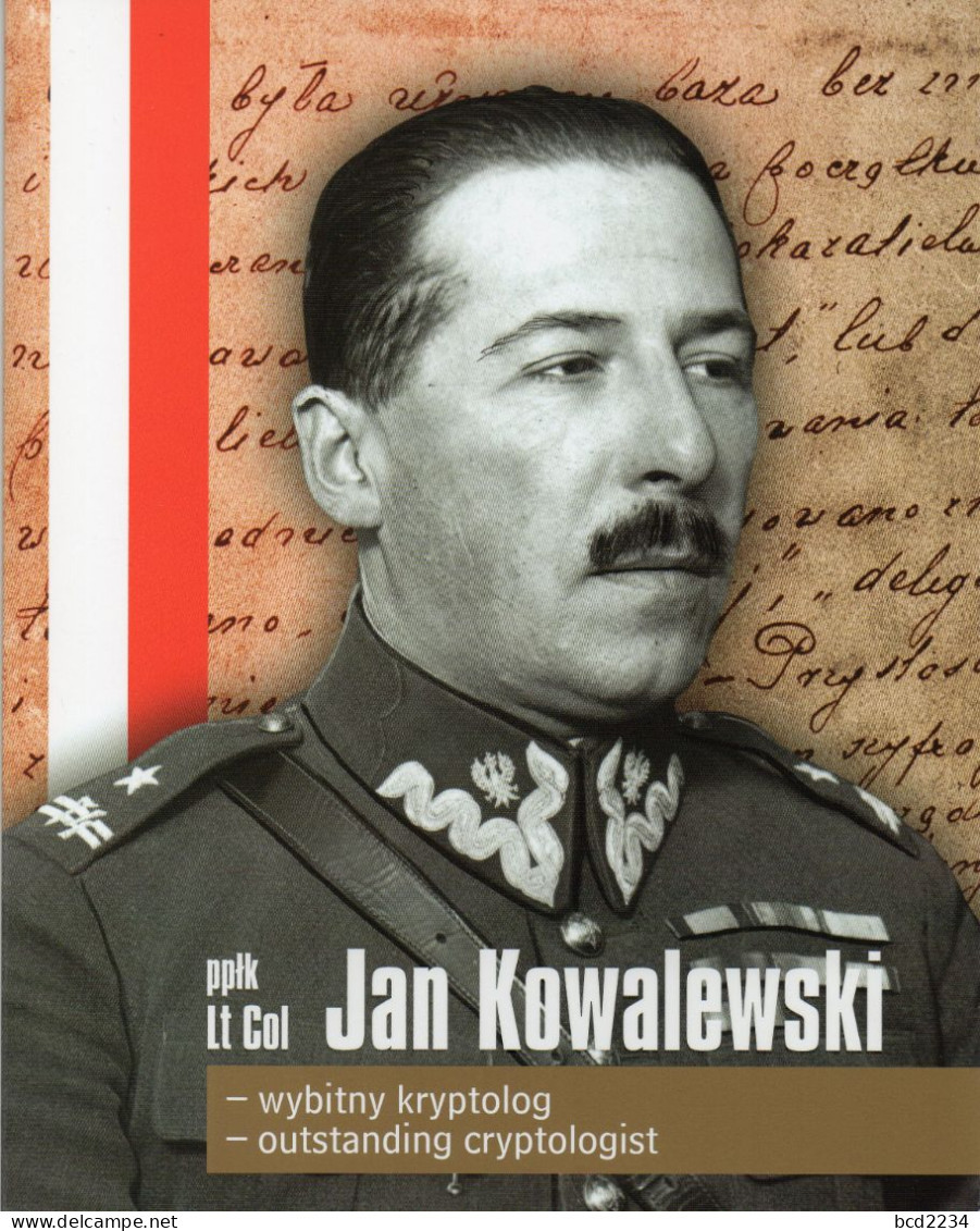 POLAND 2020 POLISH POST OFFICE LIMITED EDITION FOLDER: COLONEL JAN KOWALEWSKI CRYPTOLOGIST MATHEMATICIAN LINGUIST FDC - Cartas & Documentos