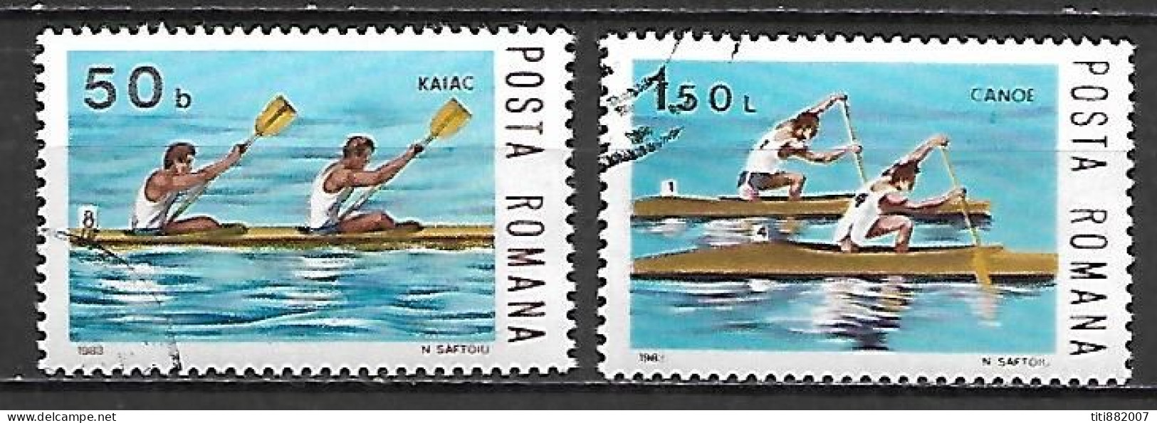 ROUMANIE     -      CANOE   /   KAYAK   -   Oblitérés - Kanu