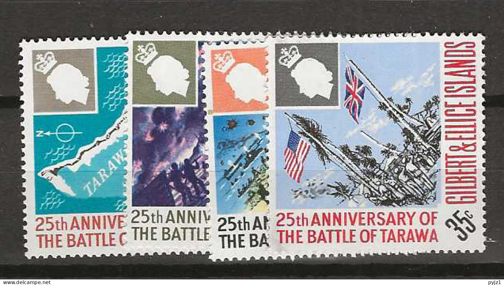 1968 MNH Gilbert And Ellice Islands Mi 145-48 - Isole Gilbert Ed Ellice (...-1979)