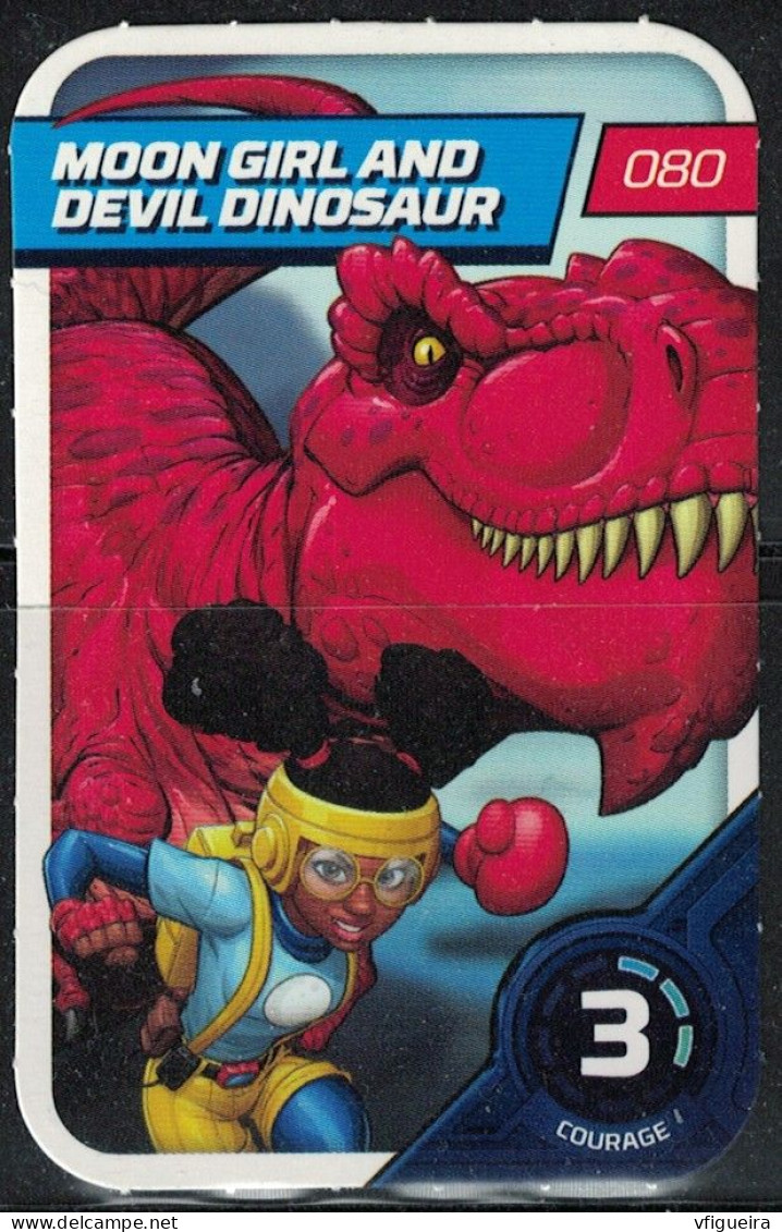 Carte E. Leclerc 2023 Marvel Défie Tes Héros Moon Girl And Devil Dinosaur 080 - Andere & Zonder Classificatie