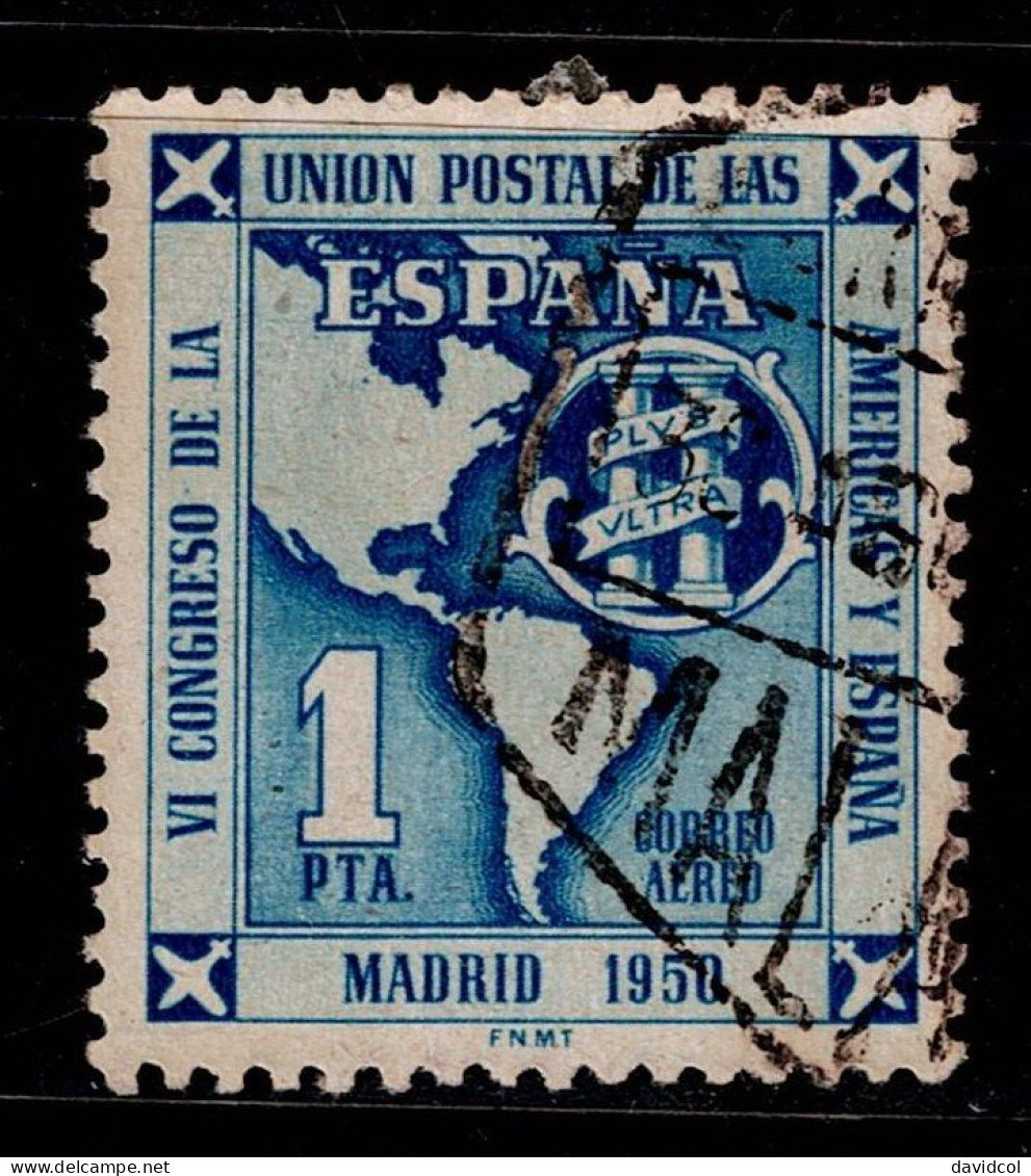 1561A- SPAIN - 1951 - SC#: C131 - USED - UPAE 6TH CONGRESS / MAP - Usati